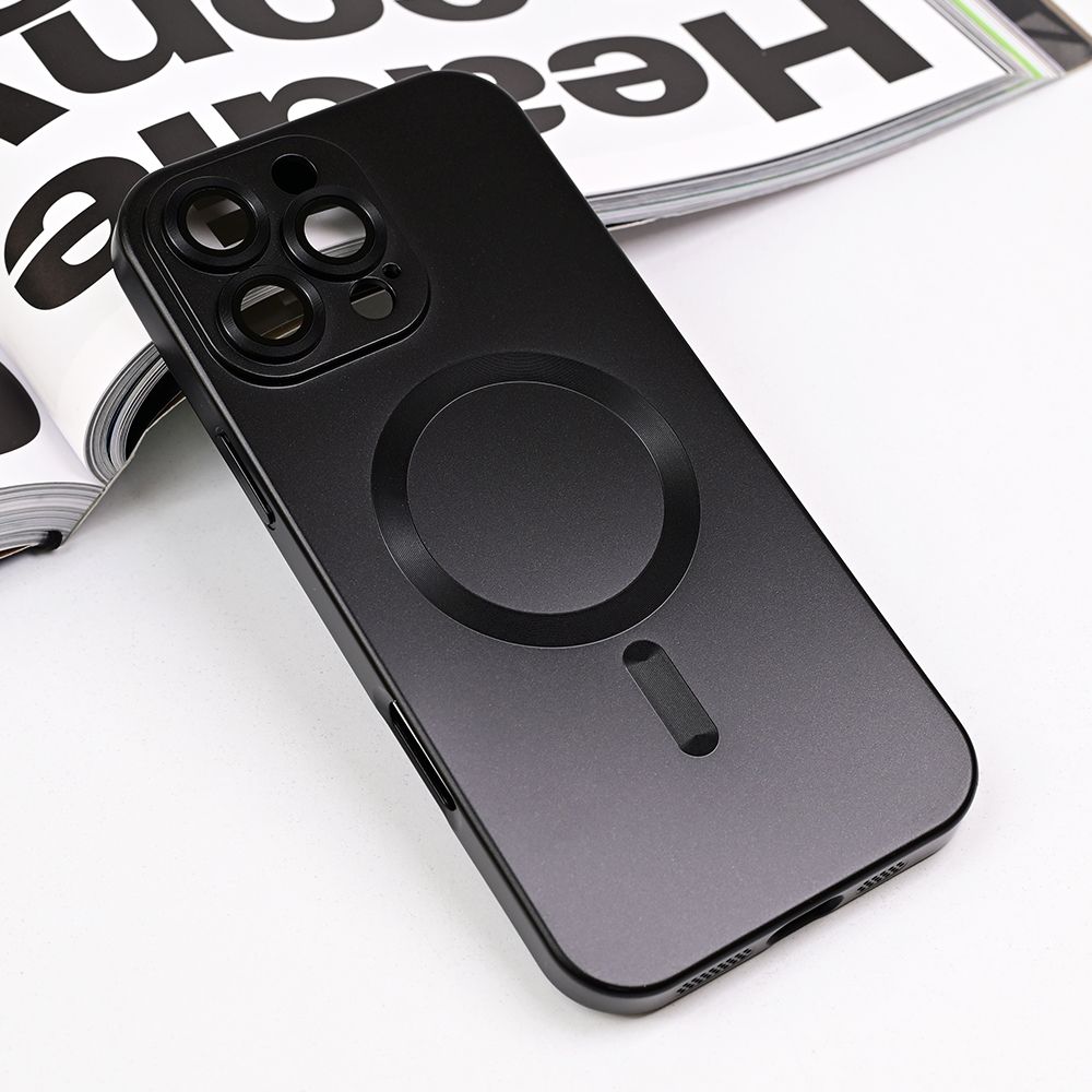 Maska za Apple iPhone 16 Pro Max — Magsafe Chrome, crna