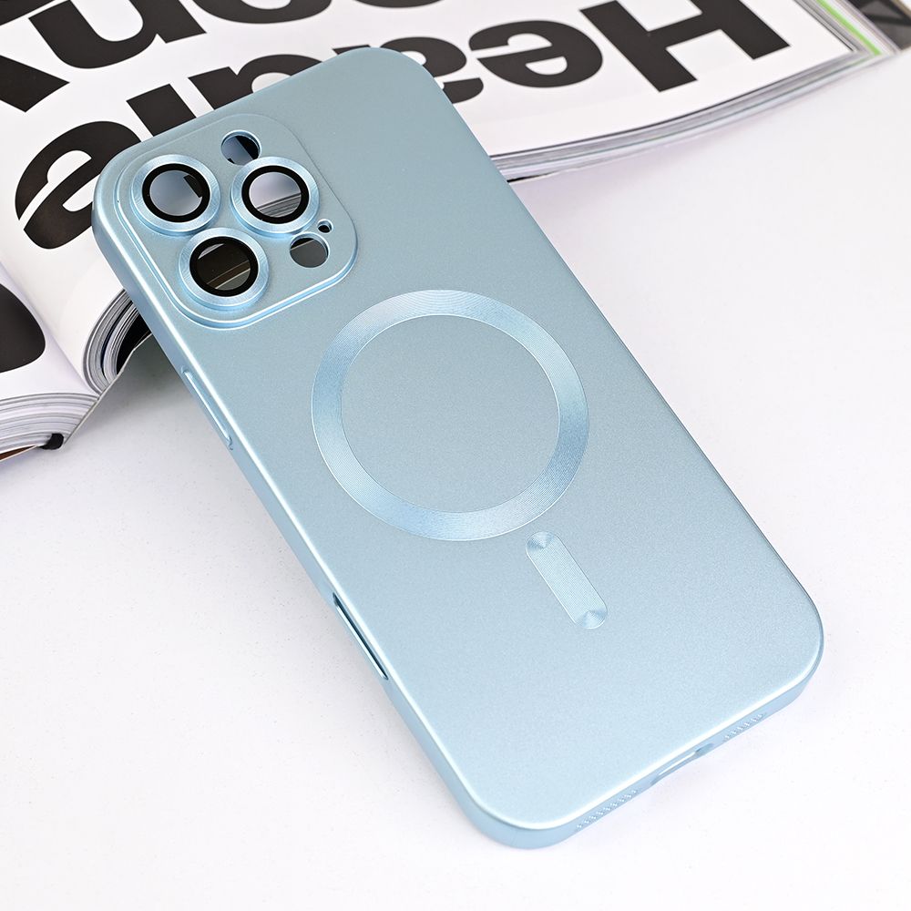 Maska za Apple iPhone 16 Pro Max — Magsafe Chrome, plava