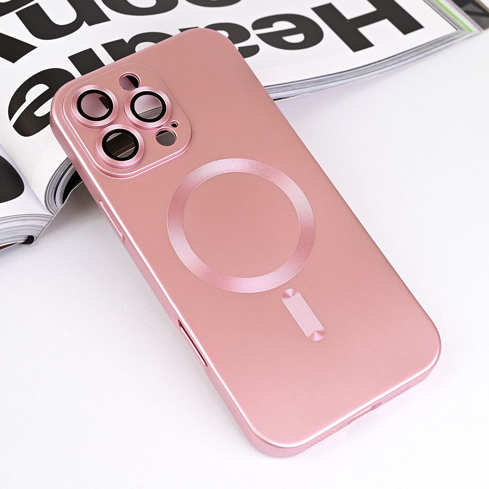 Maska za Apple iPhone 16 Pro Max — Magsafe Chrome, roze
