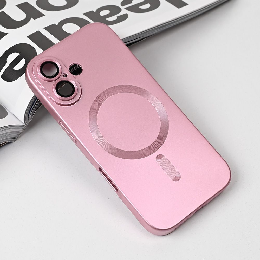 Maska za Apple iPhone 17 — Magsafe Chrome, roze