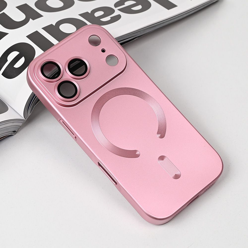 Maska za Apple iPhone 17 Pro — Magsafe Chrome, roze