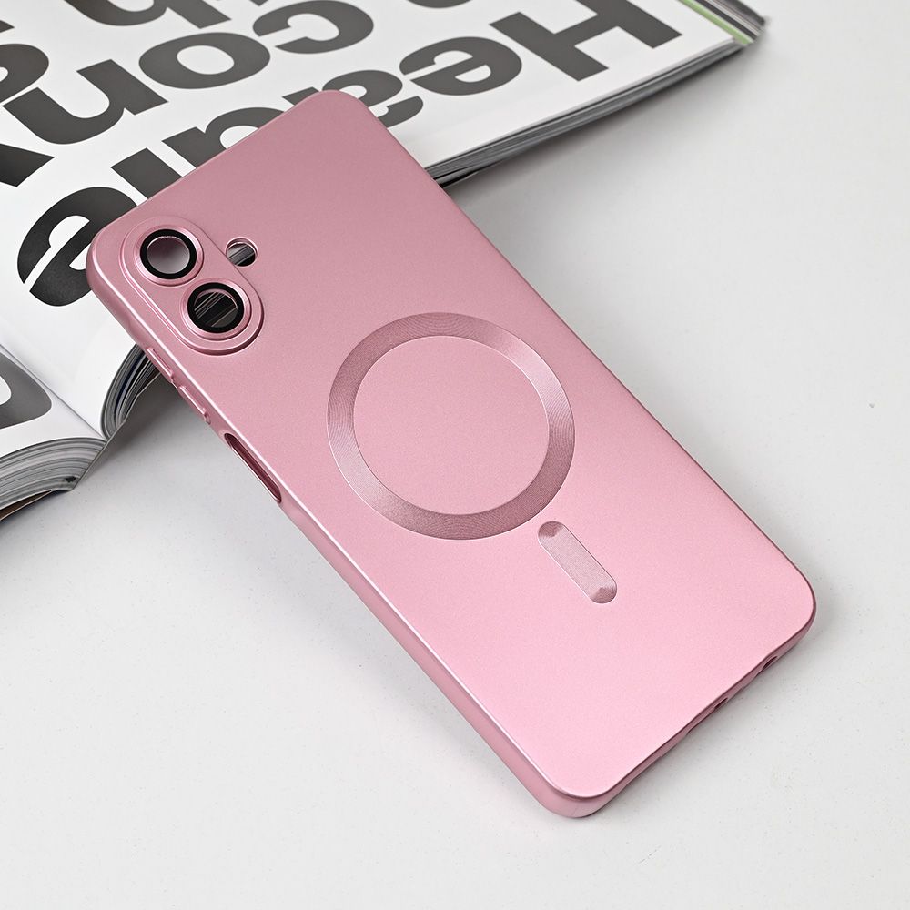 Maska za Samsung Galaxy A07 — Magsafe Chrome, roze
