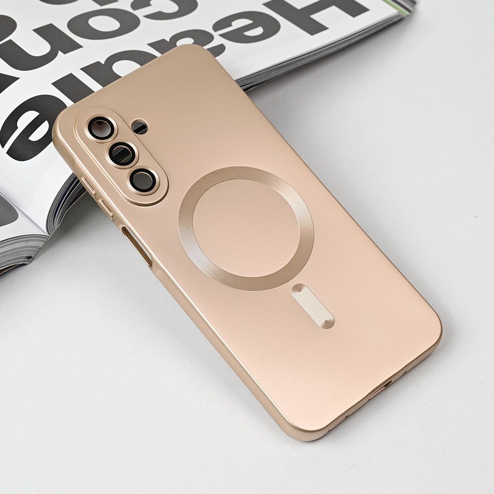 Maska za Samsung Galaxy A17 4G — Magsafe Chrome, zlatna