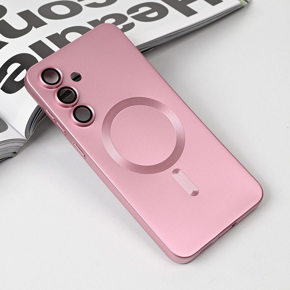 Maska za Samsung Galaxy S25 FE — Magsafe Chrome, roze