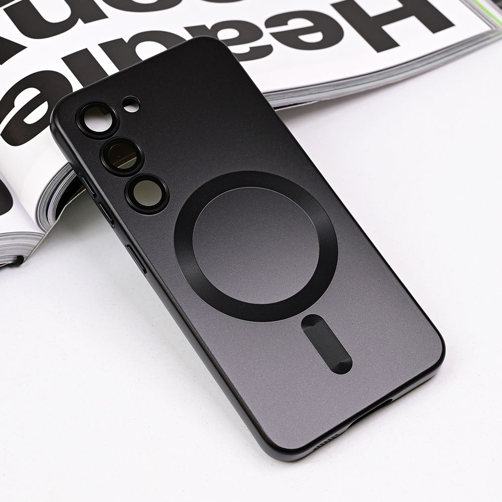 Maska za Samsung Galaxy S23 — Magsafe Chrome, crna