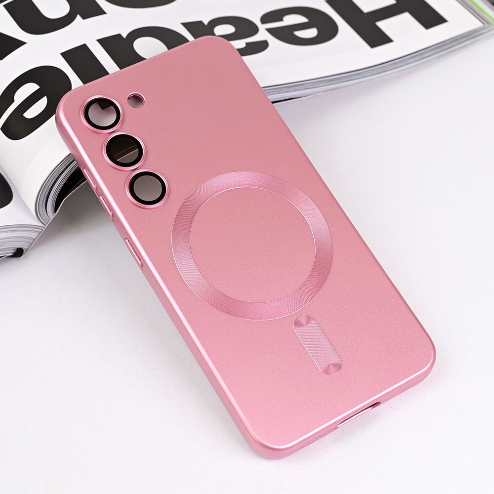 Maska za Samsung Galaxy S23 — Magsafe Chrome, roze