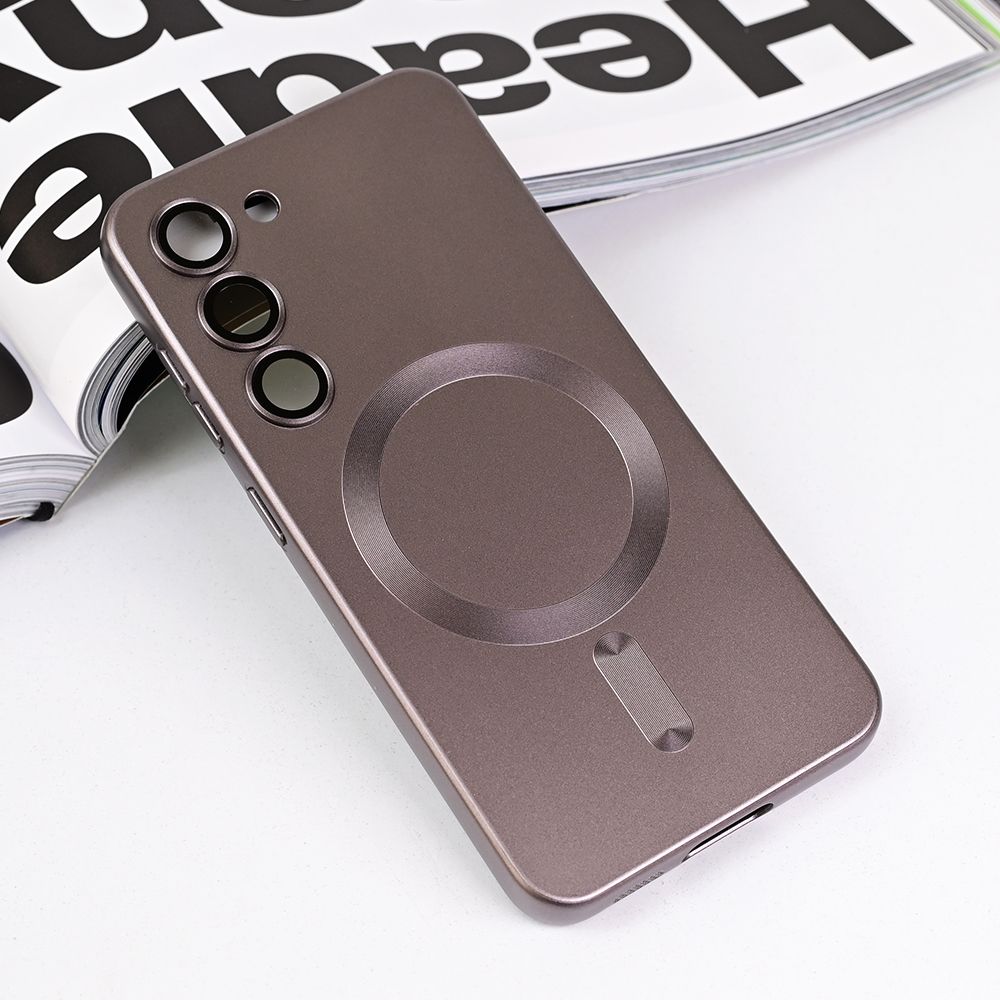 Maska za Samsung Galaxy S23 — Magsafe Chrome, siva