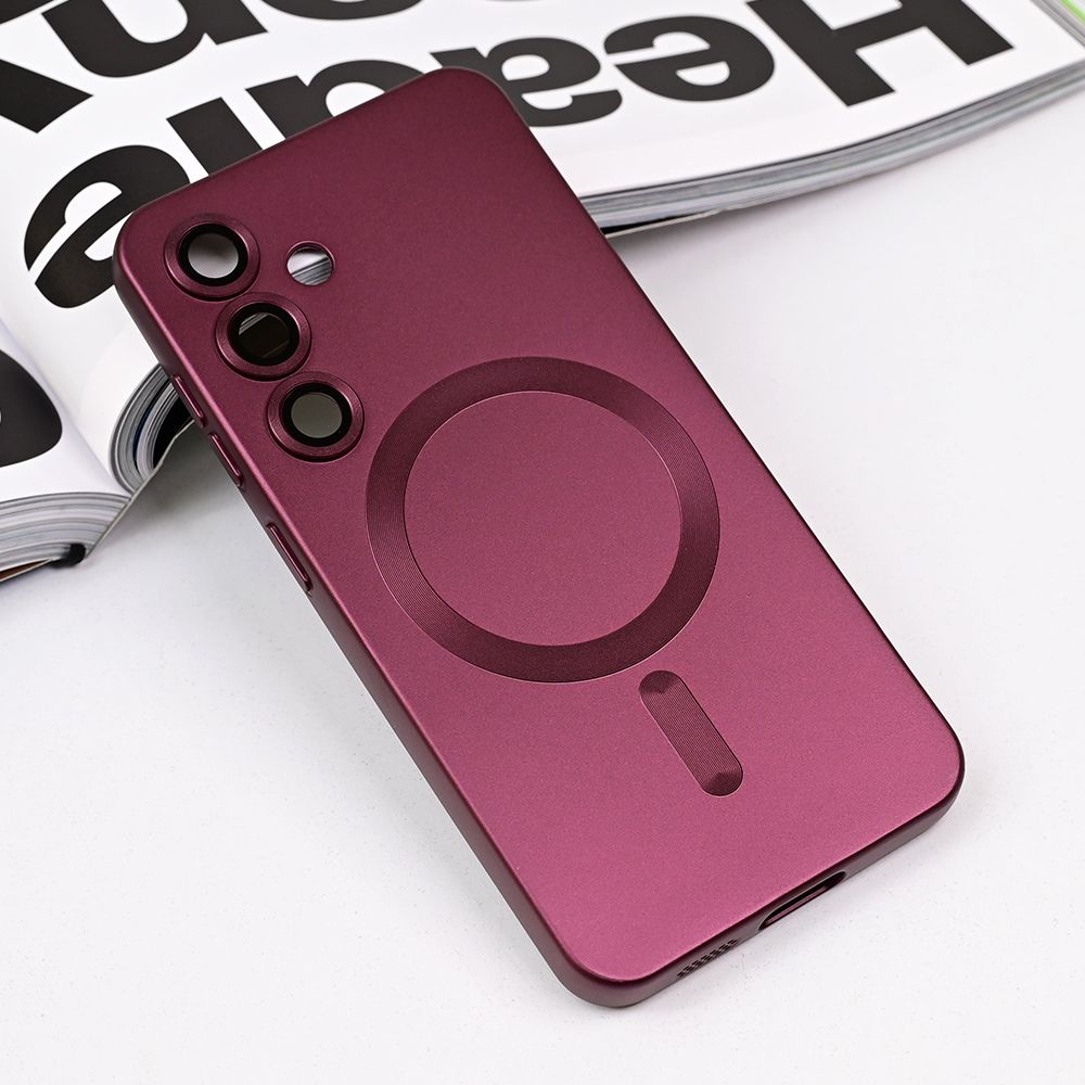 Maska za Samsung Galaxy S24 — Magsafe Chrome, bordo