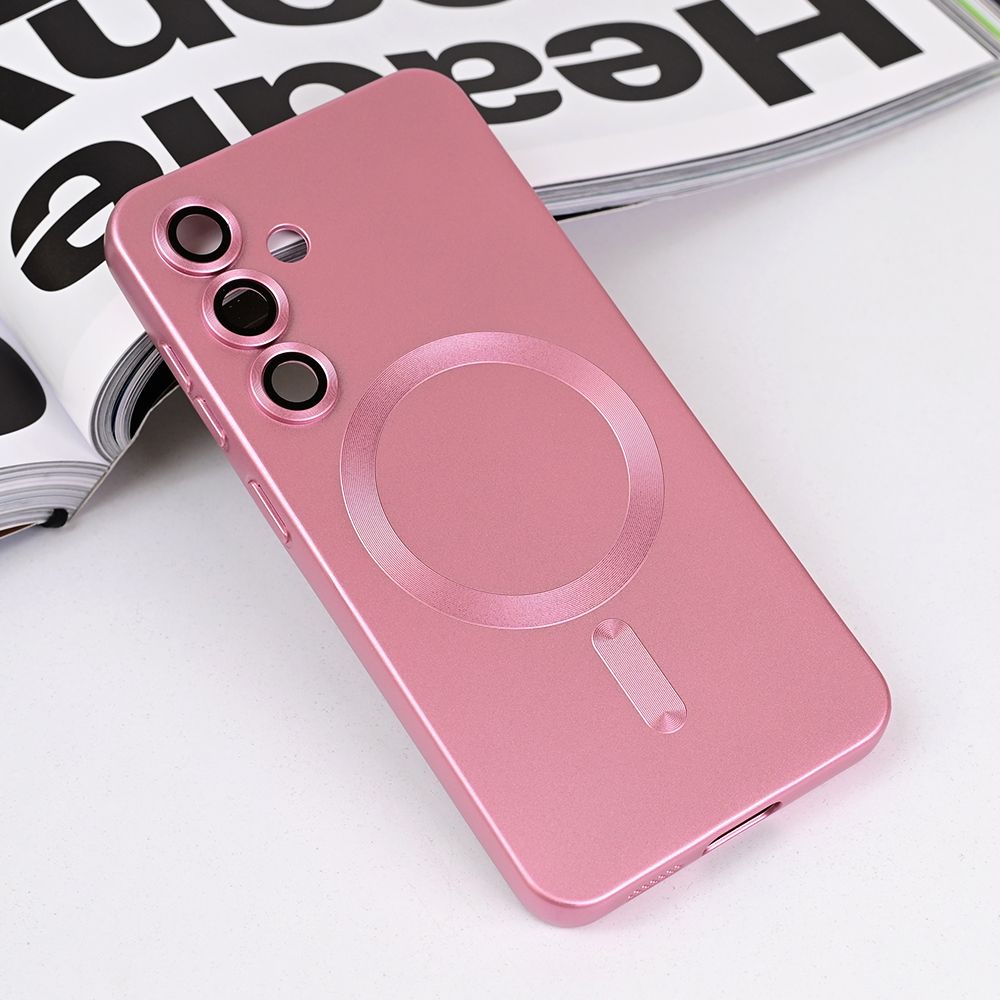 Maska za Samsung Galaxy S24 — Magsafe Chrome, roze