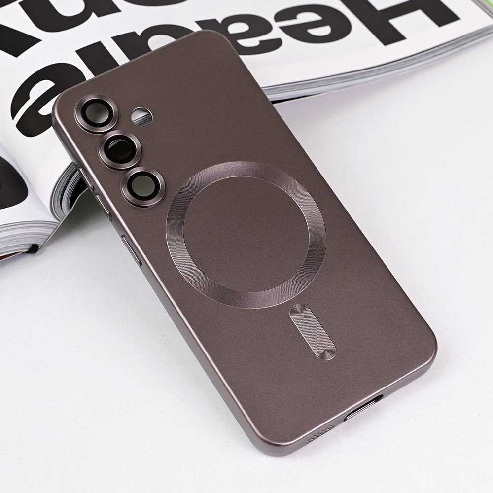 Maska za Samsung Galaxy S24 — Magsafe Chrome, siva