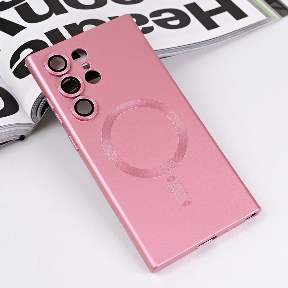 Maska za Samsung Galaxy S24 Ultra — Magsafe Chrome, roze