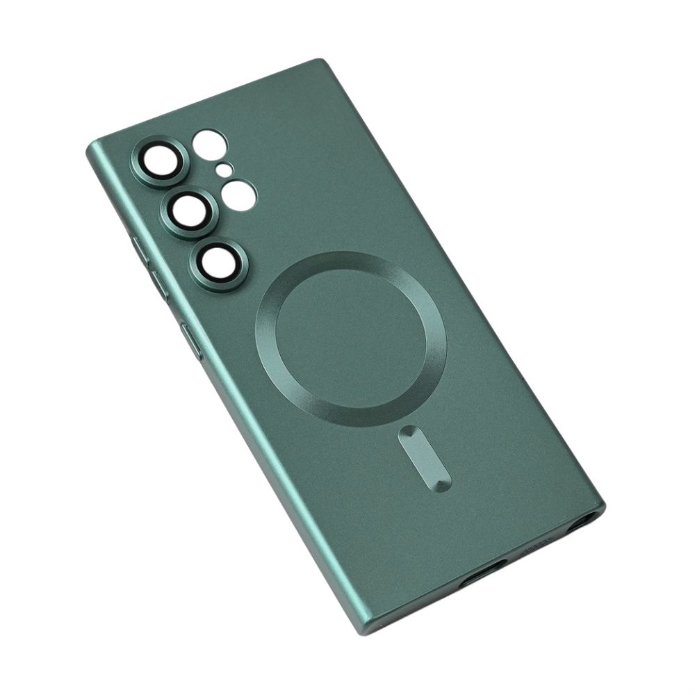 Maska za Samsung Galaxy S24 Ultra — Magsafe Chrome, tamno zelena