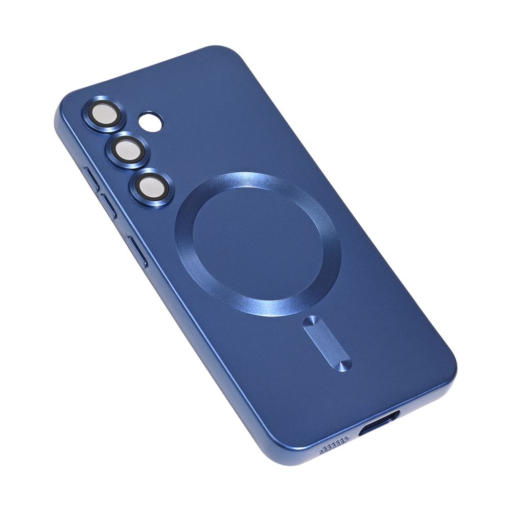 Maska za Samsung Galaxy S25 — Magsafe Chrome, tamno plava