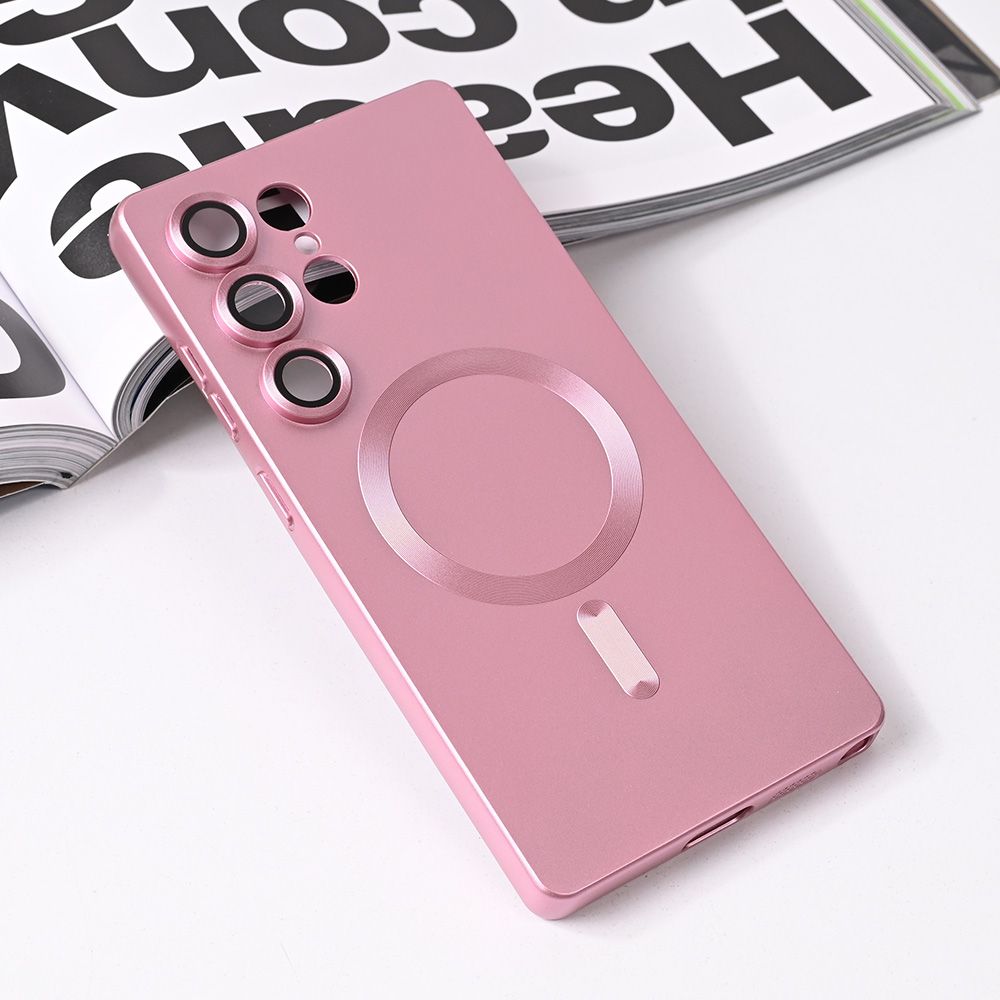 Maska za Samsung Galaxy S25 Ultra — Magsafe Chrome, roze