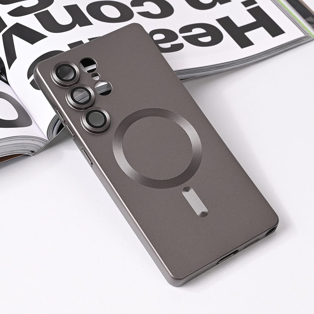 Maska za Samsung Galaxy S25 Ultra — Magsafe Chrome, siva