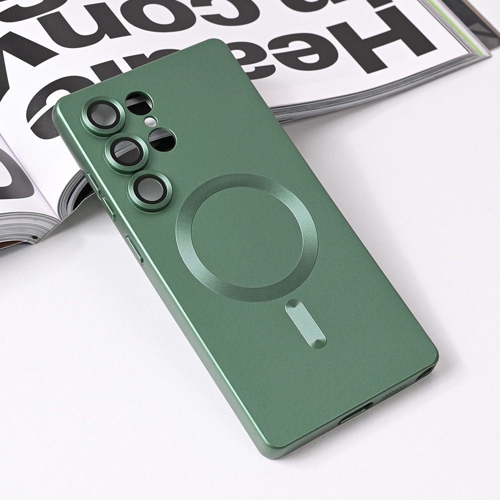 Maska za Samsung Galaxy S25 Ultra — Magsafe Chrome, zelena