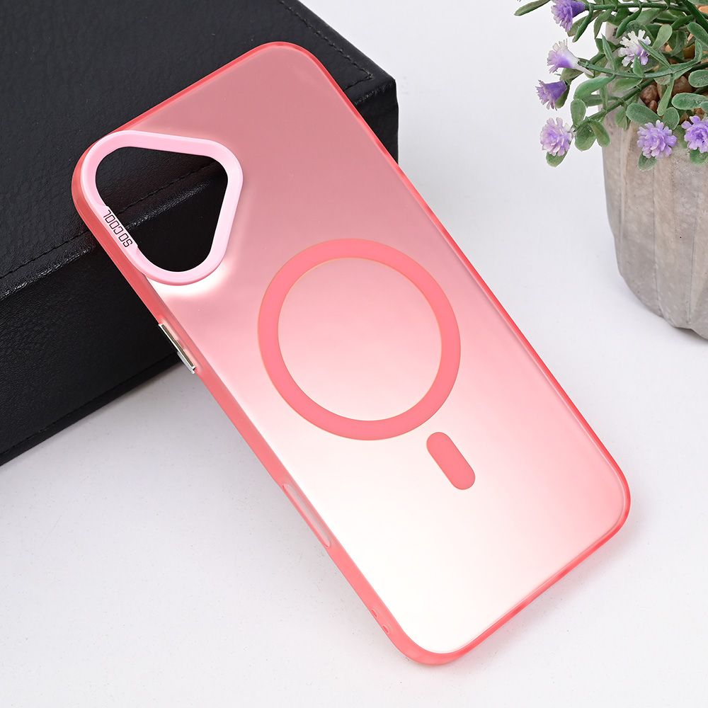 Maska za Apple iPhone 16 Plus — Magsafe Clear, roze