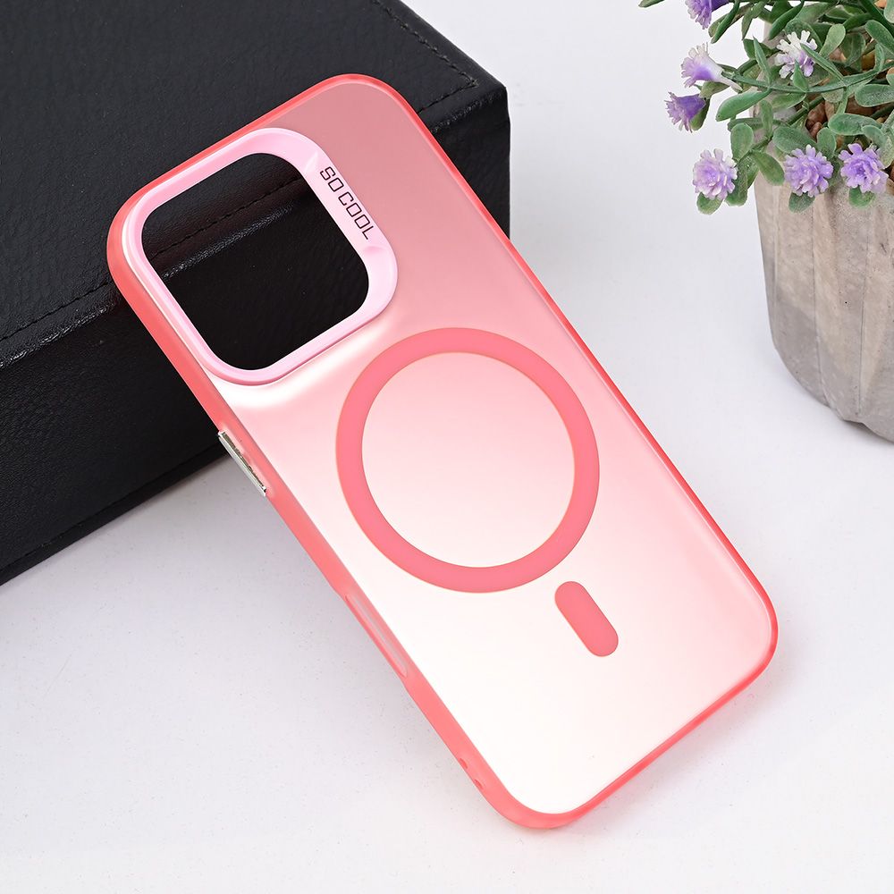 Maska za Apple iPhone 16 Pro — Magsafe Clear, roze
