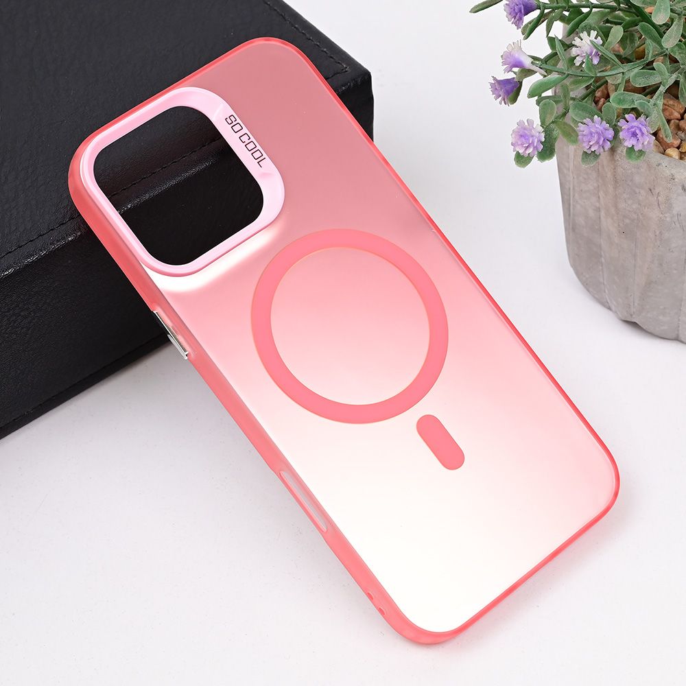Maska za Apple iPhone 16 Pro Max — Magsafe Clear, roze