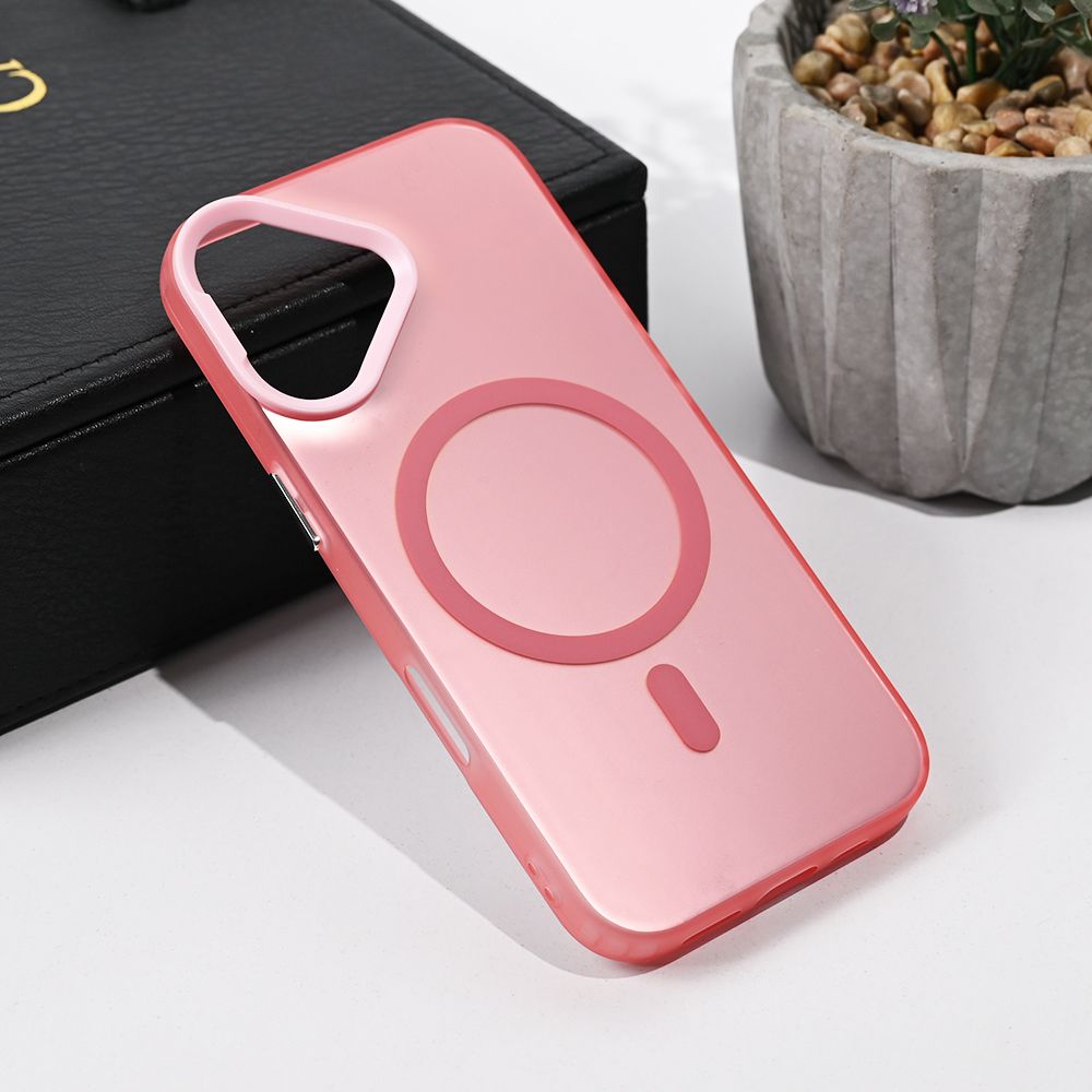 Maska za Apple iPhone 17 — Magsafe Clear, roze