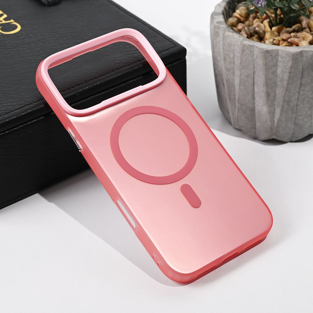 Maska za Apple iPhone 17 Pro Max — Magsafe Clear, roze