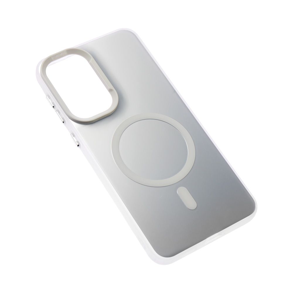 Maska za Samsung Galaxy A37 5G — Magsafe Clear, srebrna