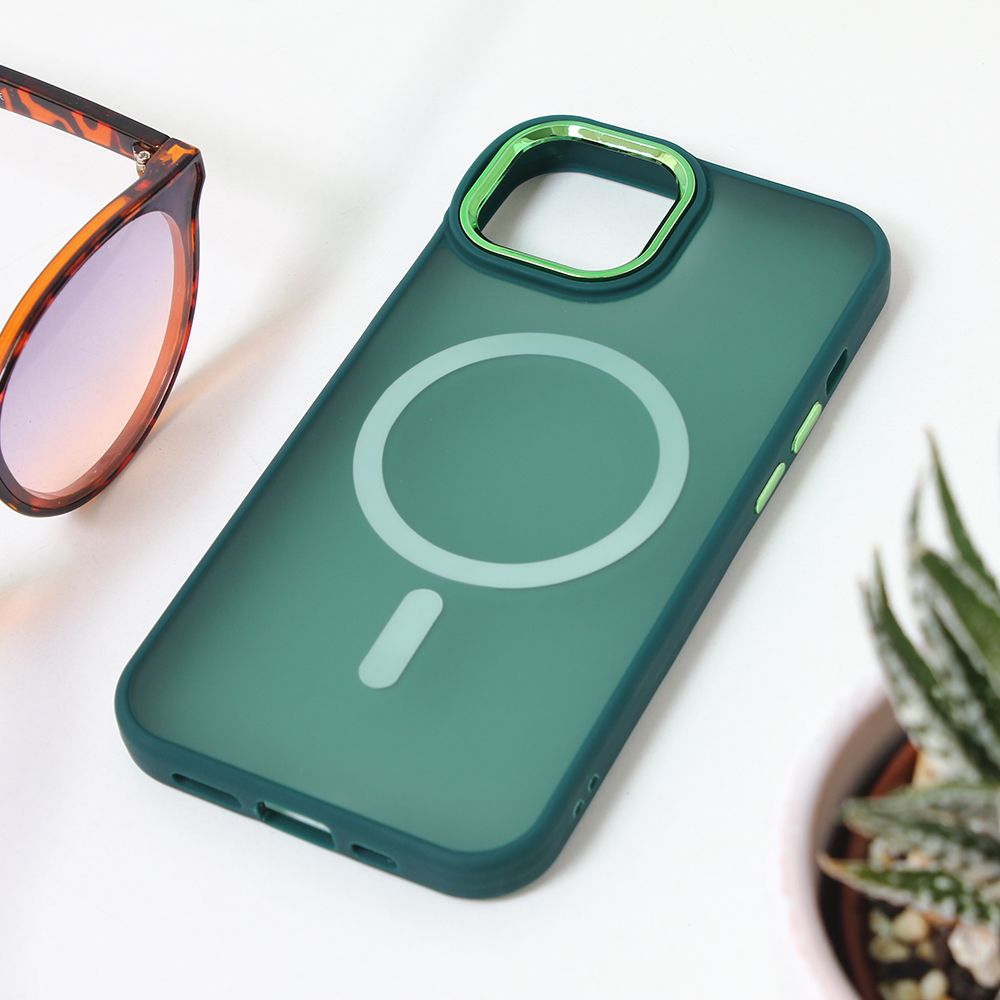 Maska za Apple iPhone 14 — Magsafe colorful, tamno zelena