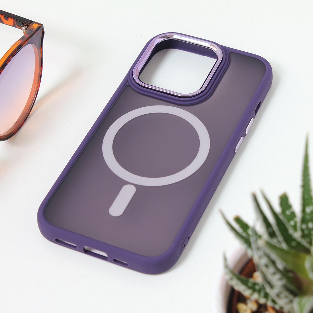 Maska za Apple iPhone 15 Pro — Magsafe colorful, ljubicasta