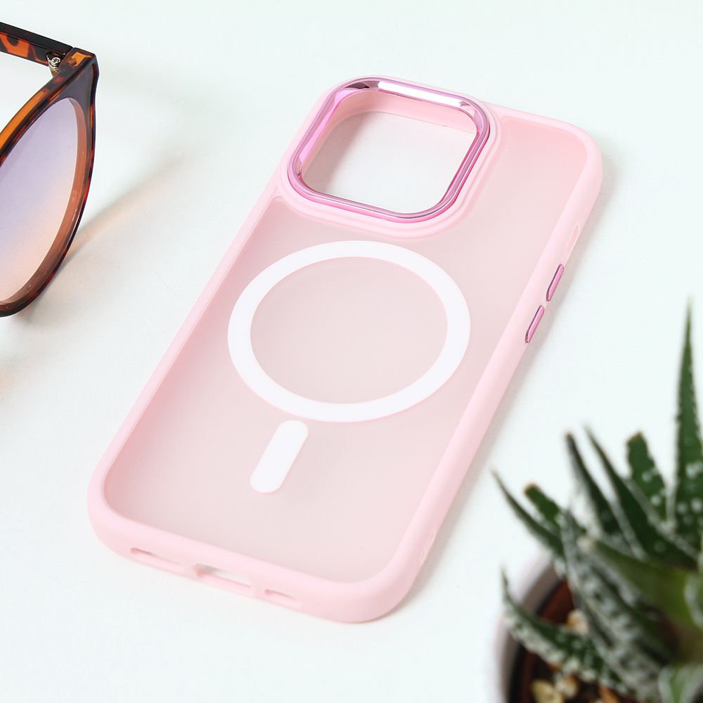 Maska za Apple iPhone 15 Pro — Magsafe colorful, roze