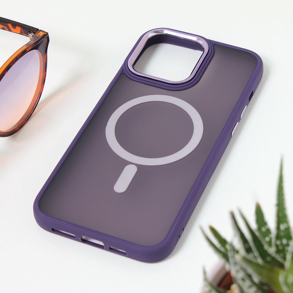 Maska za Apple iPhone 15 Pro Max — Magsafe colorful, ljubicasta