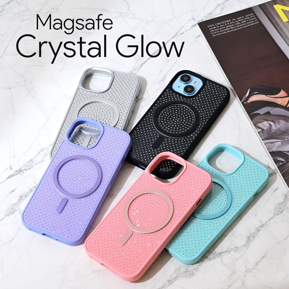 Maska za Apple iPhone 16 Pro Max — Magsafe Crystal Glow, ljubicasta