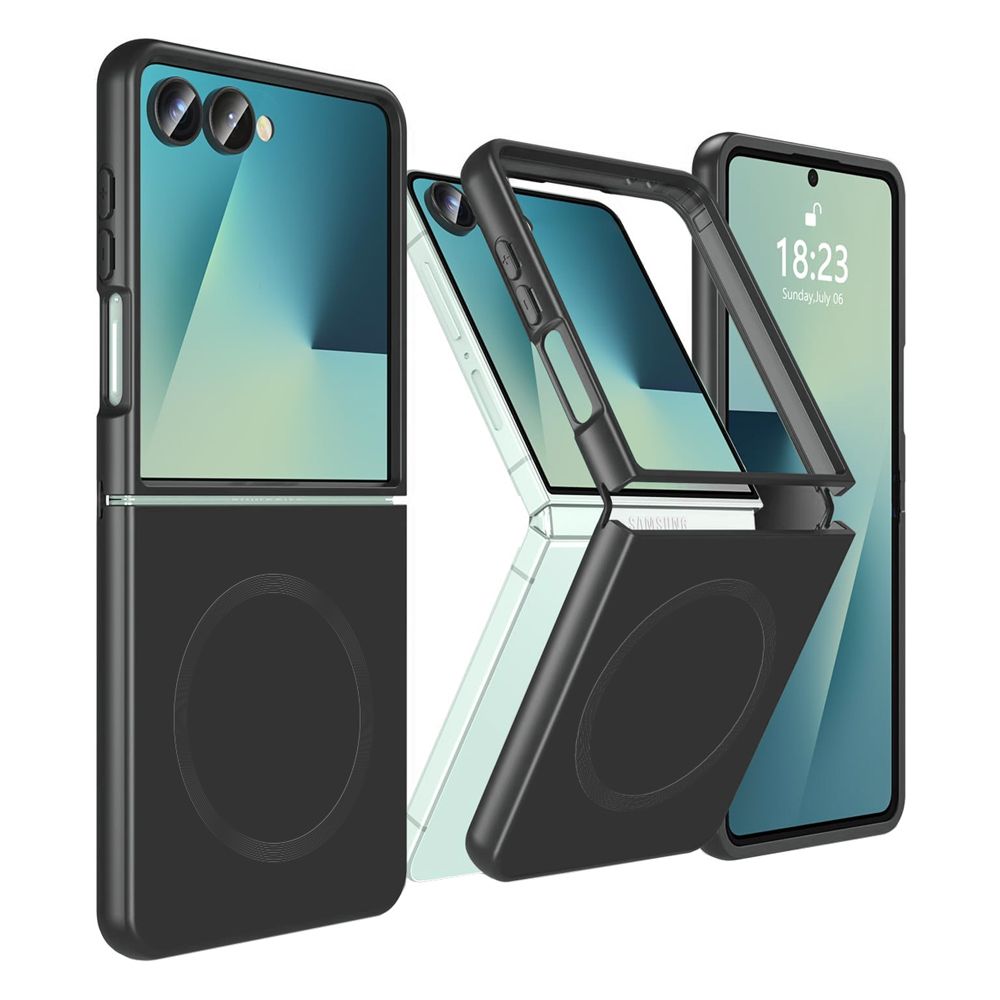 Maska za Samsung Galaxy Z Flip 7 — Magsafe Elegant Fold, crna