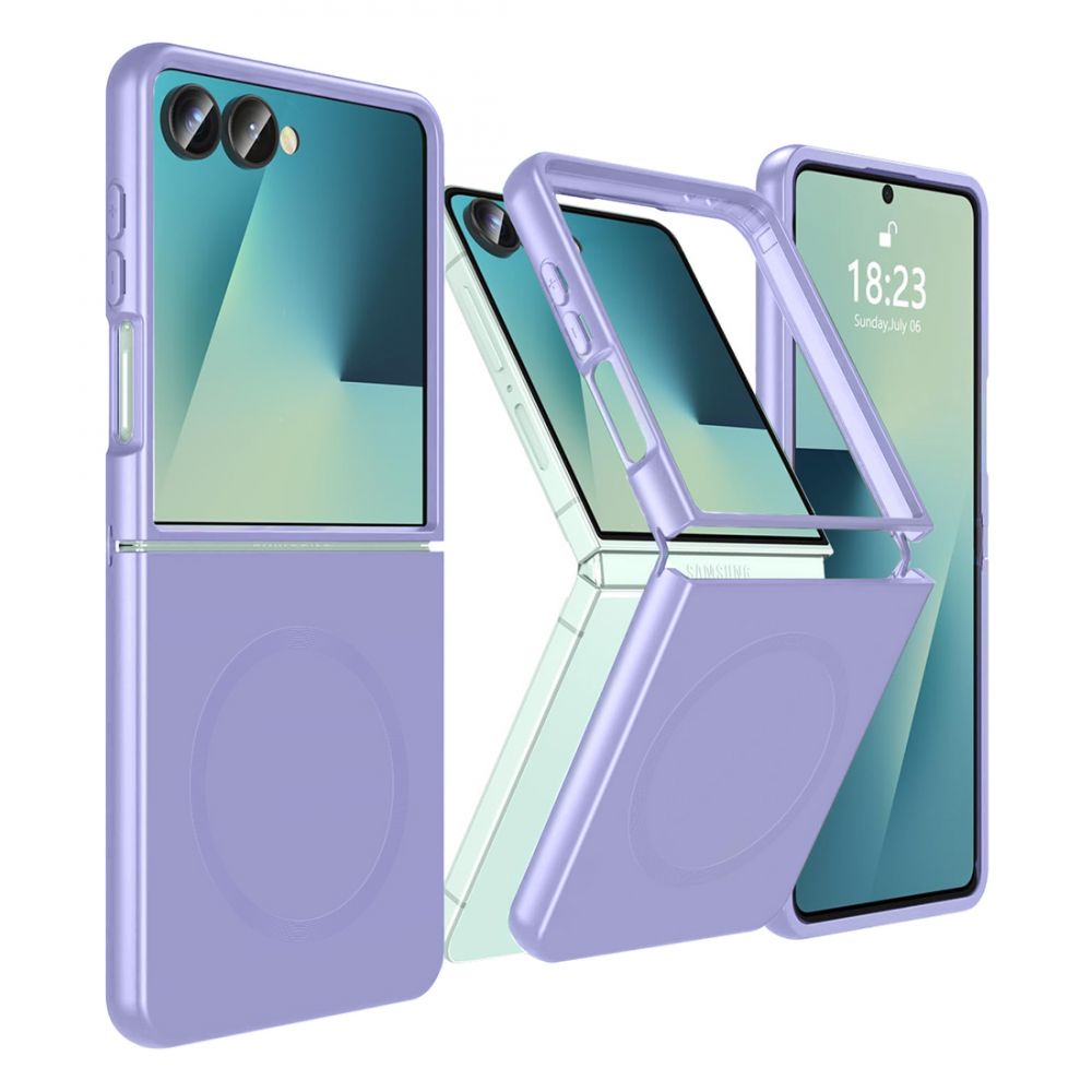 Maska za Samsung Galaxy Z Flip 7 — Magsafe Elegant Fold, ljubicasta