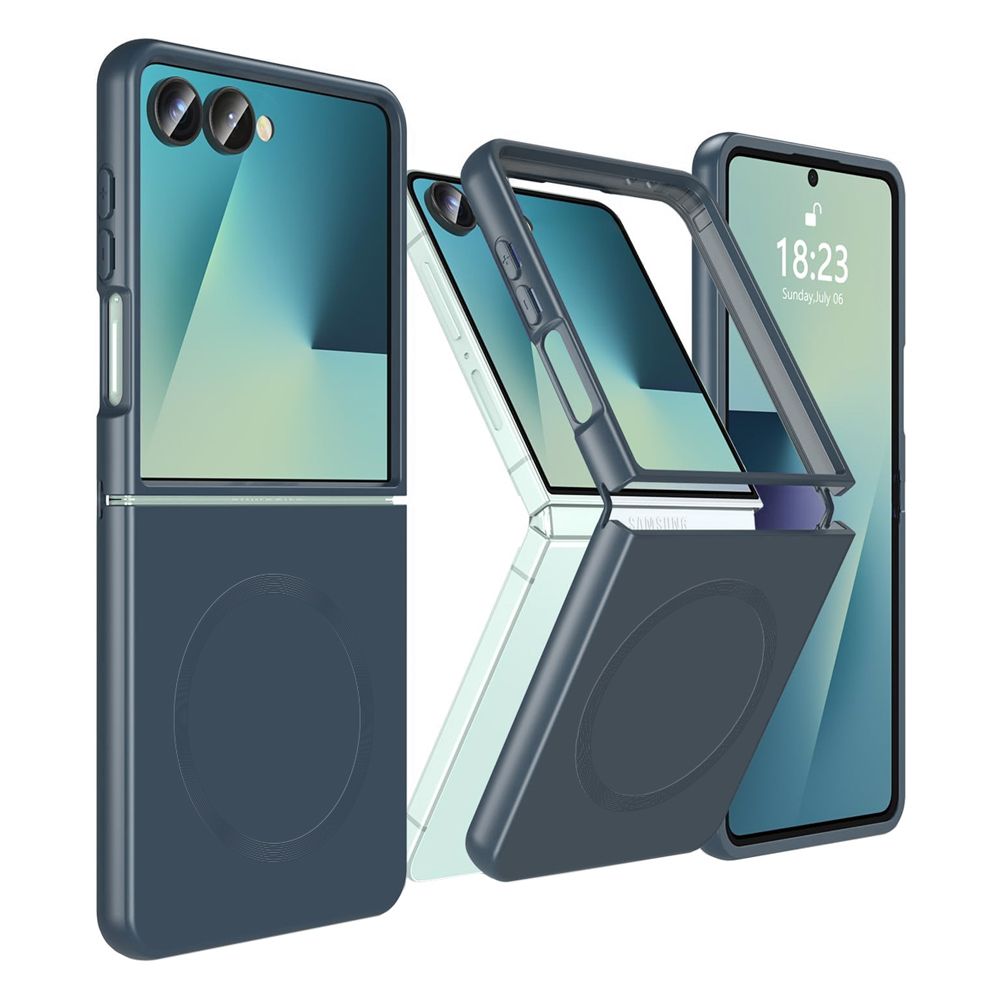 Maska za Samsung Galaxy Z Flip 7 — Magsafe Elegant Fold, tamno plava