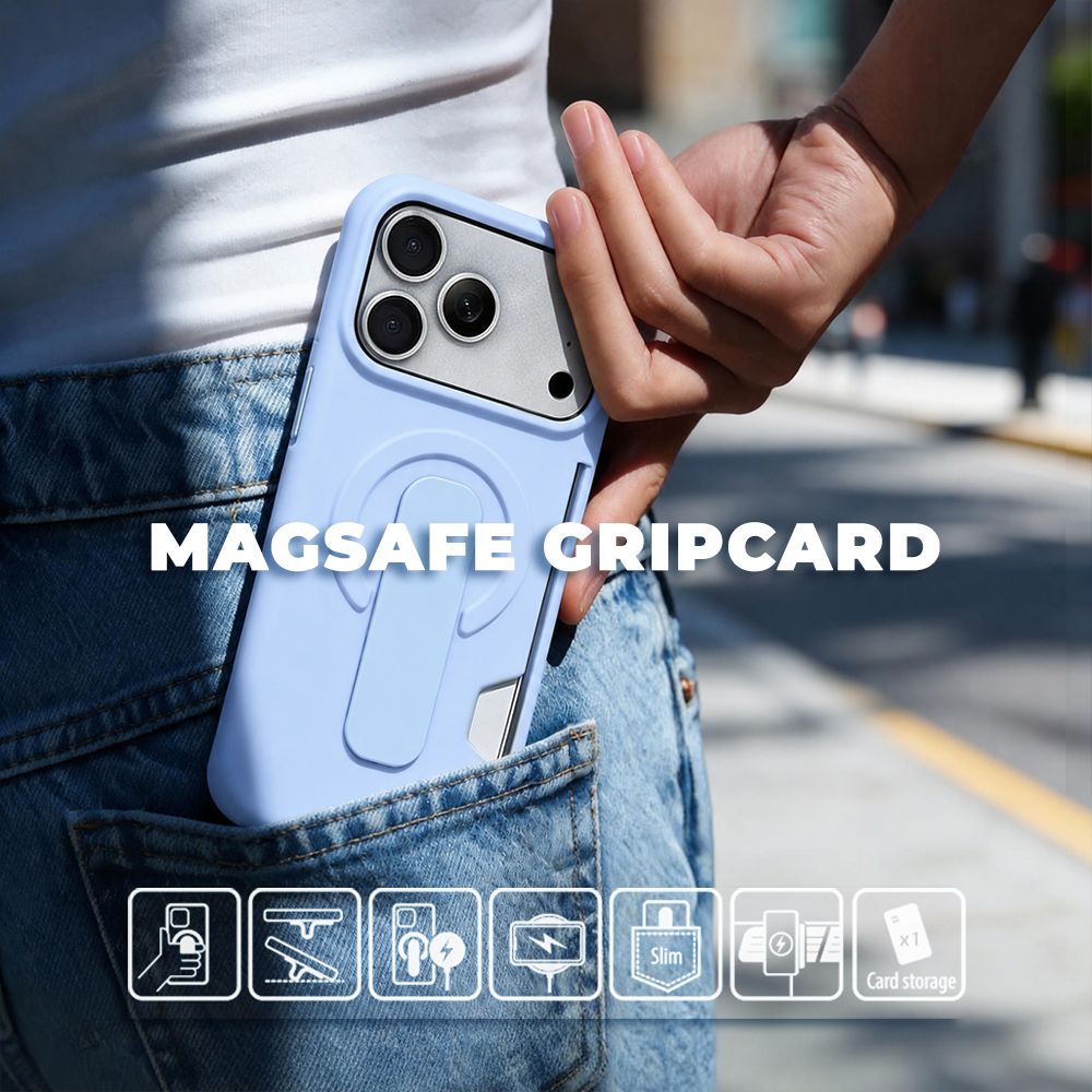 Maska za Apple iPhone 13 — Magsafe GripCard, roze