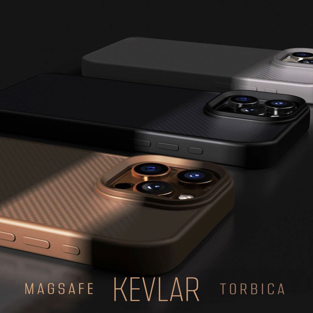 Maska za Apple iPhone 12 Pro — Magsafe Kevlar, braon