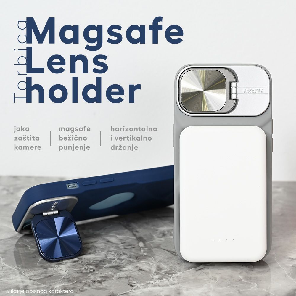 Maska za Apple iPhone 15 Pro — Magsafe Lens holder, ljubicasta