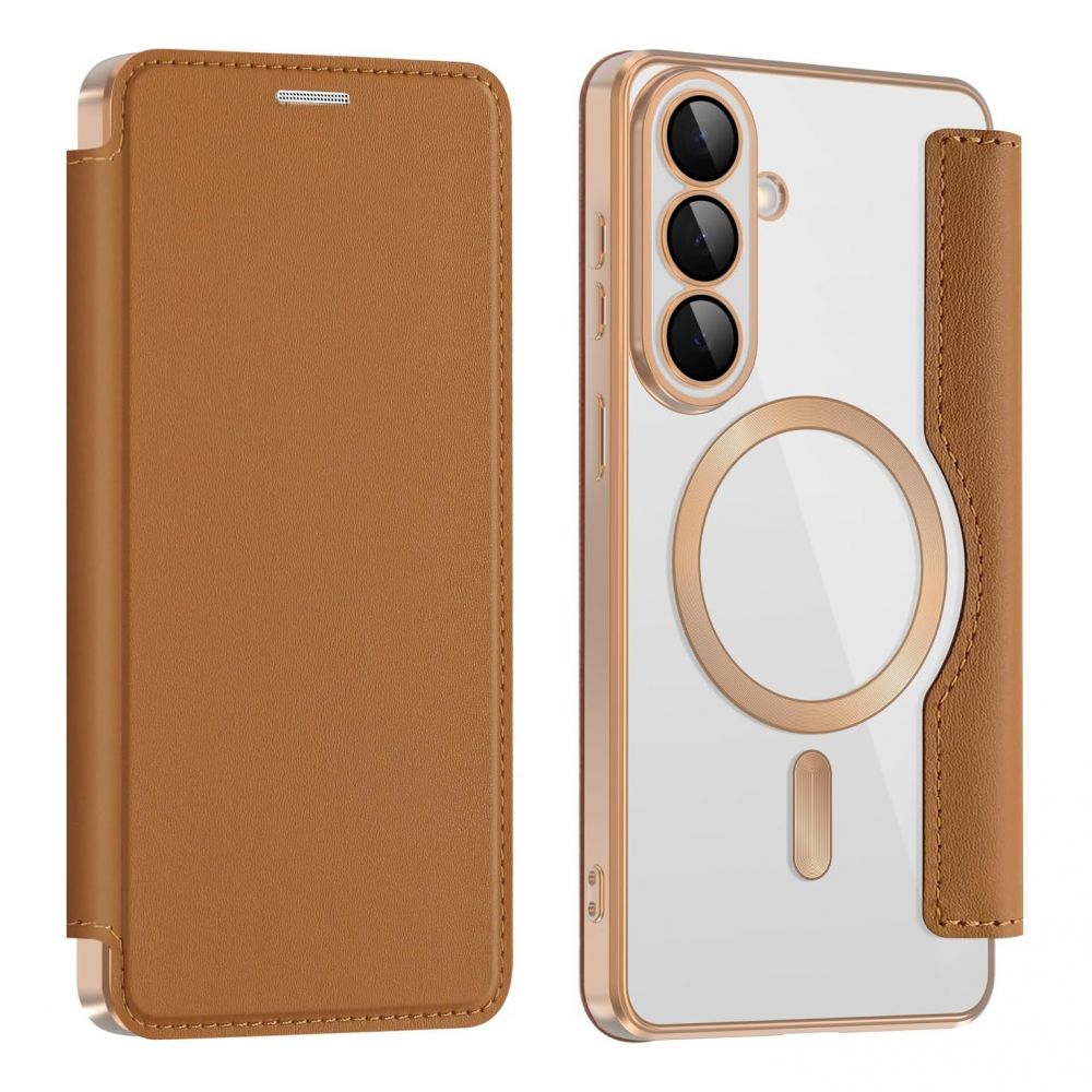 Maska za Samsung Galaxy S26 Plus — Magsafe Lux Bi Fold, braon