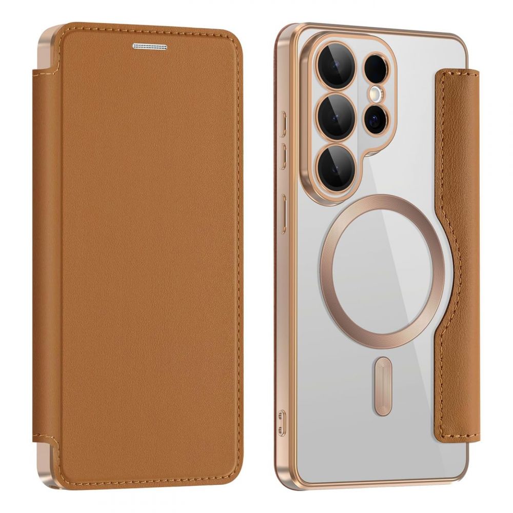 Maska za Samsung Galaxy S26 Ultra — Magsafe Lux Bi Fold, braon
