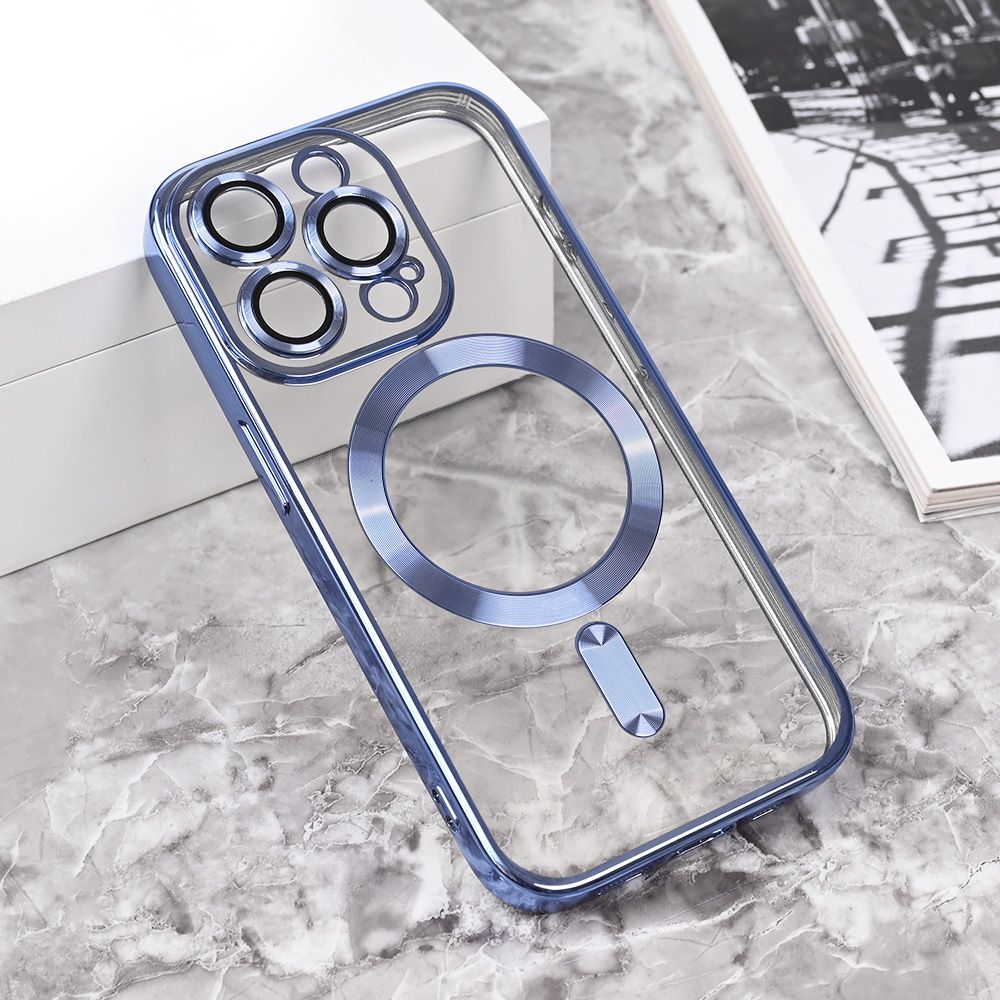 Maska za Apple iPhone 15 Pro — Magsafe Lux, svetlo plava