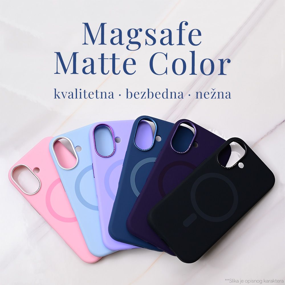 Maska za Apple iPhone 16 Pro Max — Magsafe Matte Color 6.9 tamno, tamno plava