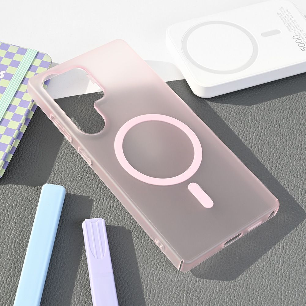 Maska za Samsung Galaxy S25 Ultra — Magsafe Matte PC, roze