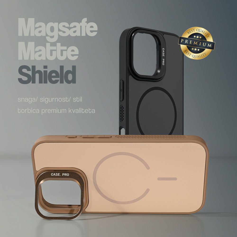 Maska za Apple iPhone 17 Air — Magsafe Matte Shield, braon