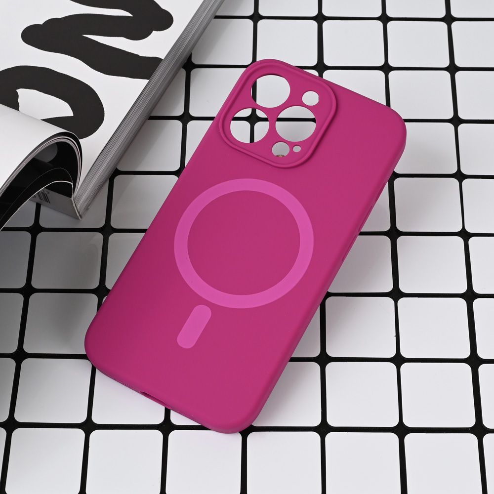 Maska za Apple iPhone 14 Pro — Magsafe Pure color, tamno pink