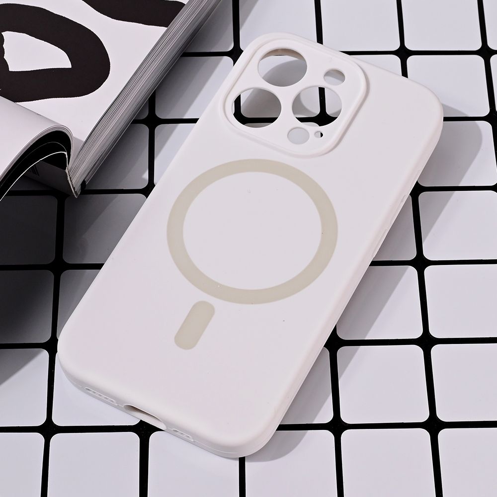 Maska za Apple iPhone 15 Pro — Magsafe Pure color, bela