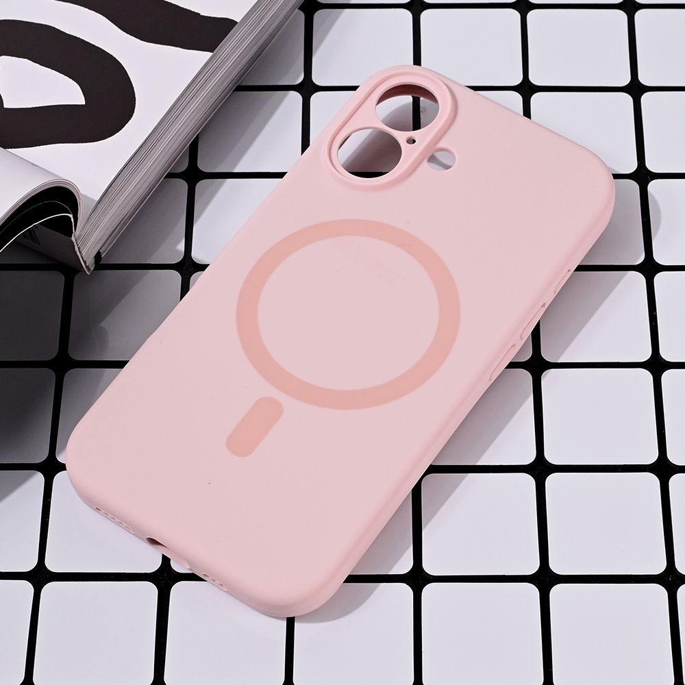 Maska za Apple iPhone 16 — Magsafe Pure color, roze