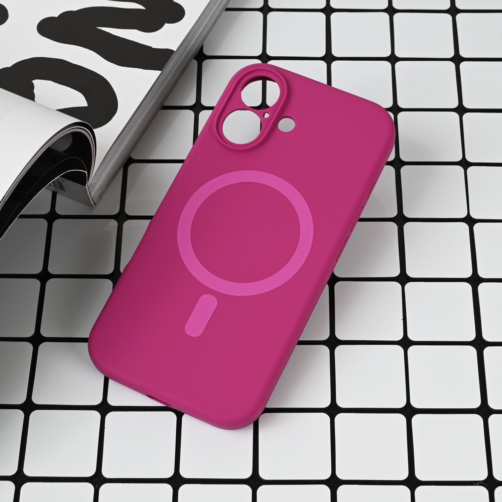 Maska za Apple iPhone 16 — Magsafe Pure color, tamno pink