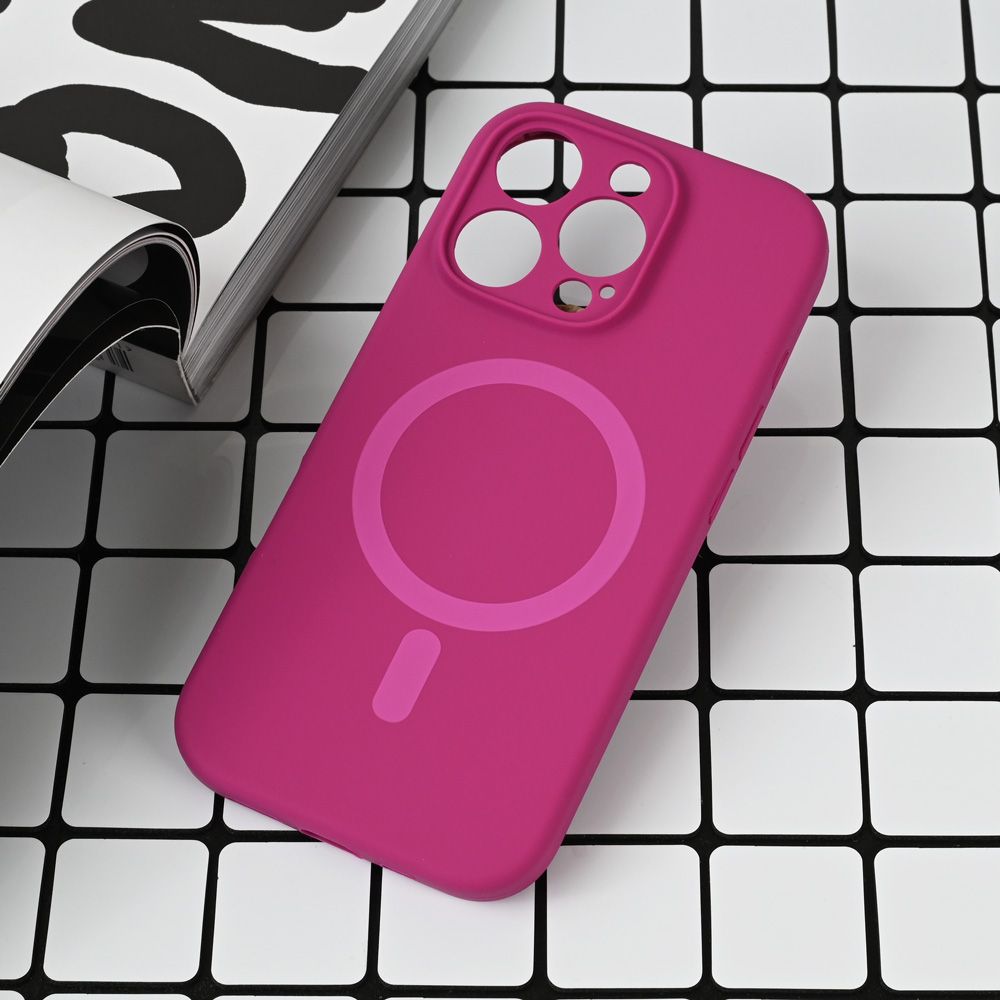 Maska za Apple iPhone 16 Pro — Magsafe Pure color, tamno pink