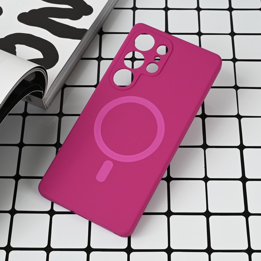 Maska za Samsung Galaxy S25 Ultra — Magsafe Pure color, tamno pink