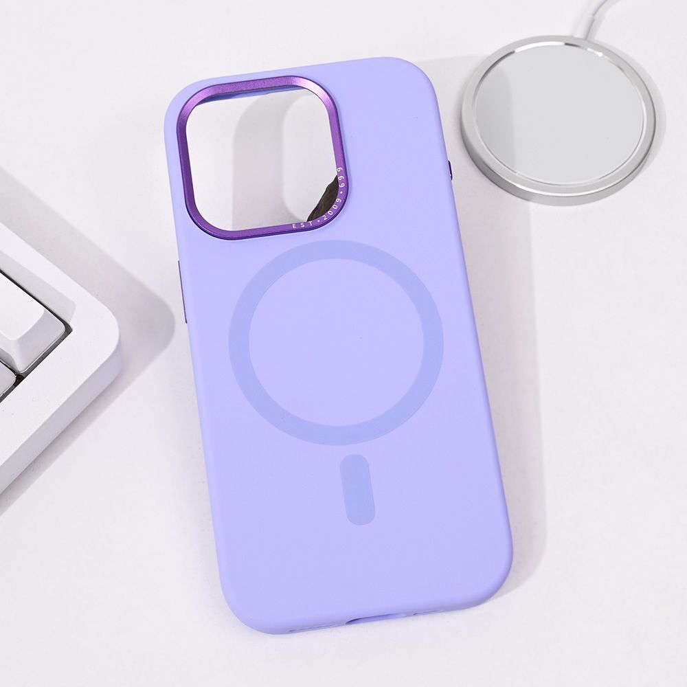 Maska za Apple iPhone 15 Pro — Magsafe Pure Plus, ljubicasta